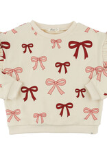 oh baby! MULTI BRIGHT BOWS RUFFLE SLOUCH SWEATSHIRT