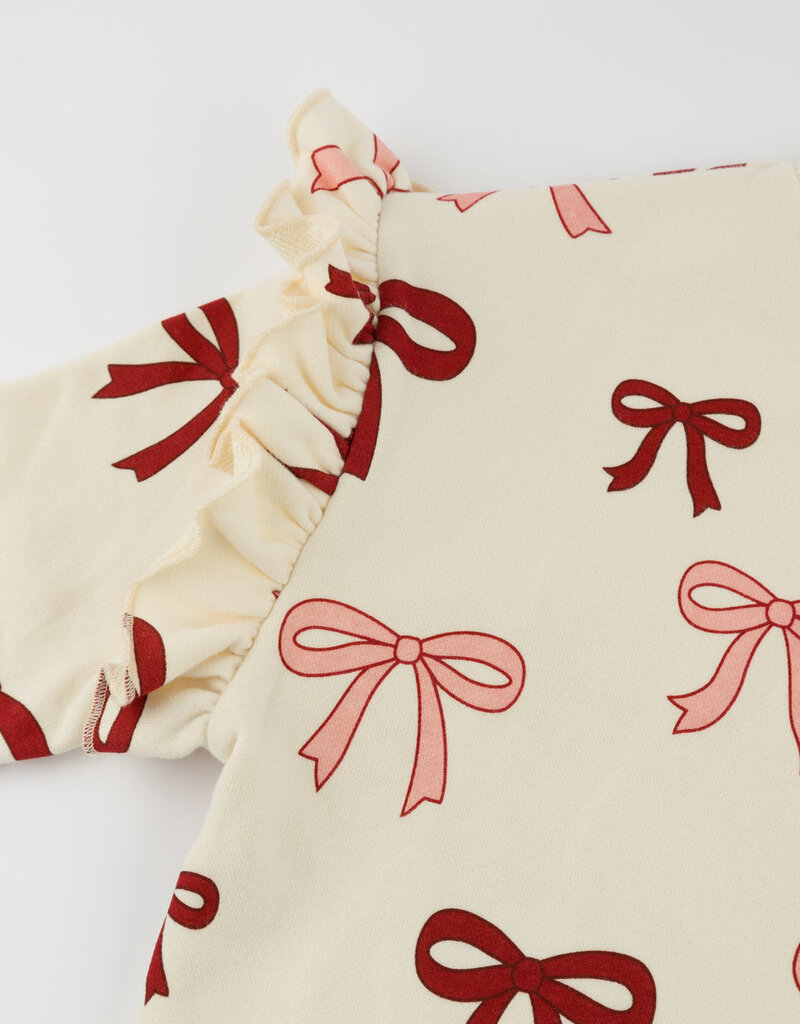 oh baby! MULTI BRIGHT BOWS RUFFLE SLOUCH SWEATSHIRT