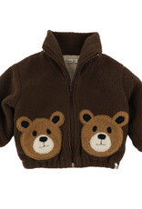 oh baby! BEAR FACES SHERPA TAHOE JACKET CHESTNUT