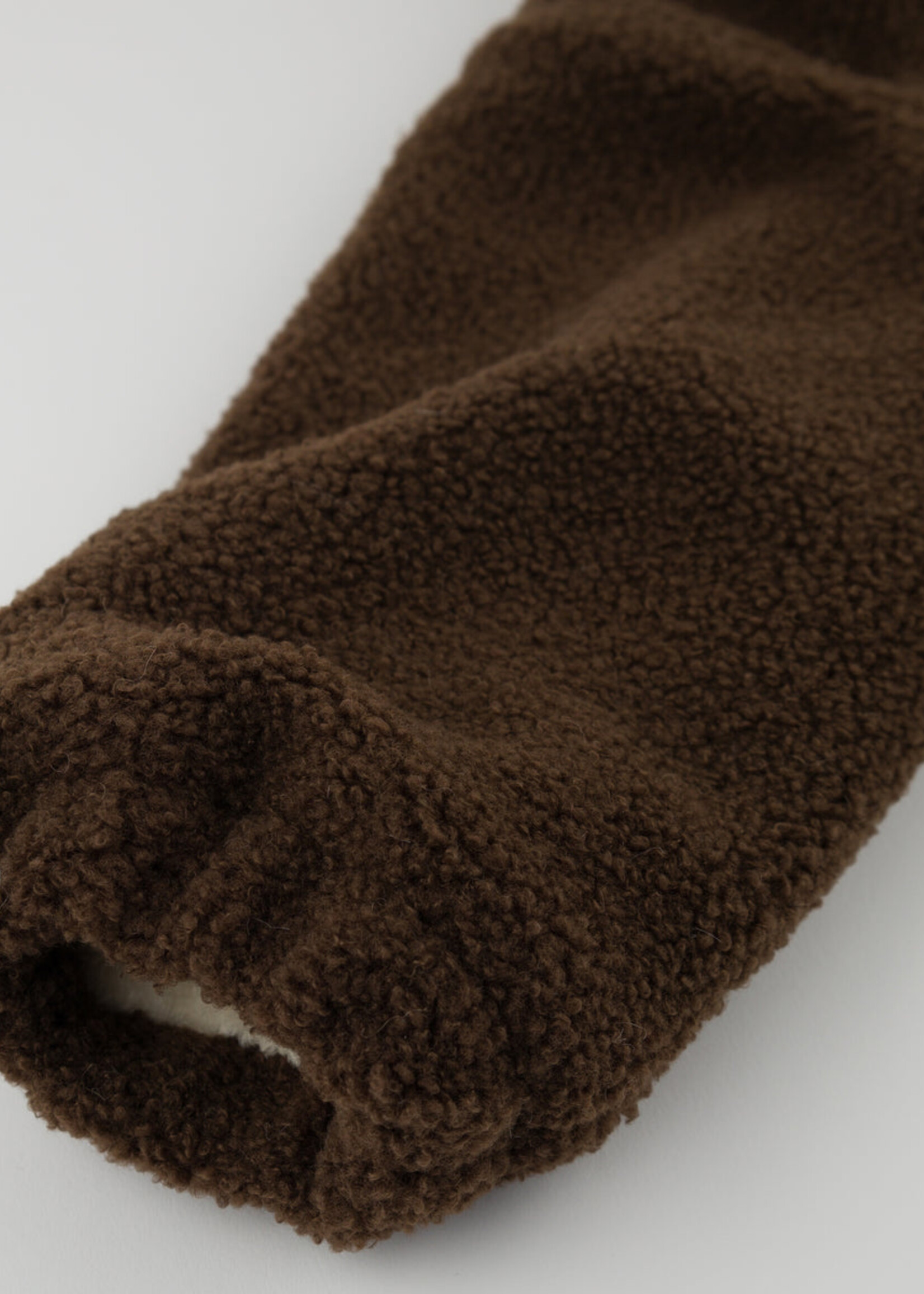 oh baby! BEAR FACES SHERPA TAHOE JACKET CHESTNUT