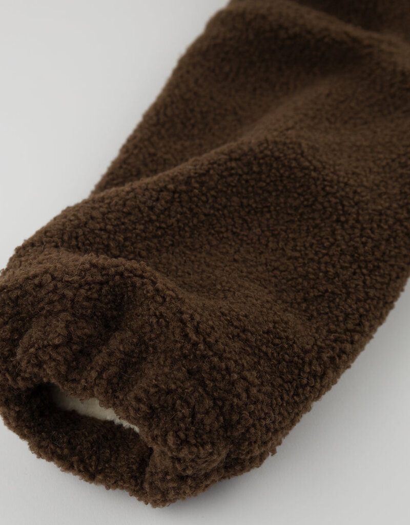 oh baby! BEAR FACES SHERPA TAHOE JACKET CHESTNUT