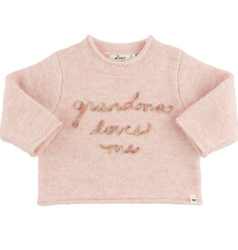 oh baby! GRANDMA LOVES ME ROLL-EDGE PULLOVER PINK