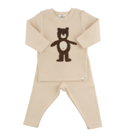 oh baby! SHAGGY BEAR BABY RIB 2PC SET