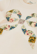 oh baby! FLORAL QUILT BOW BABY RIB 2PC SET NATURAL