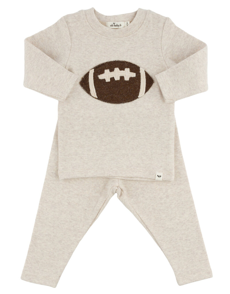 oh baby! CHOCOLATE FOOTBALL BABY RIB 2PC SET MALT