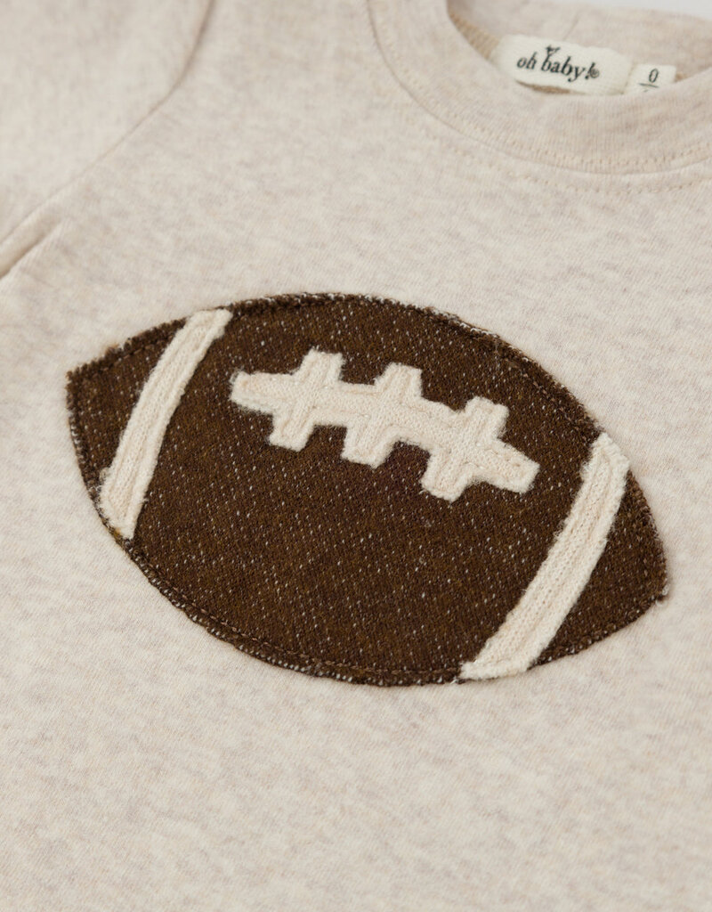 oh baby! CHOCOLATE FOOTBALL BABY RIB 2PC SET MALT