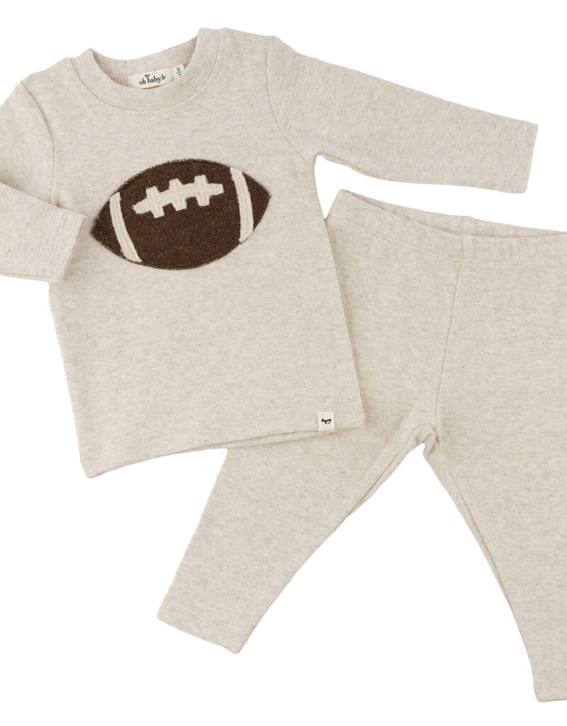 oh baby! CHOCOLATE FOOTBALL BABY RIB 2PC SET MALT
