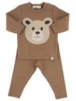 oh baby! PUPPY BABY RIB 2PC SET CHOCOLATE