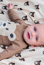 oh baby! PUPPY BABY RIB 2PC SET CHOCOLATE