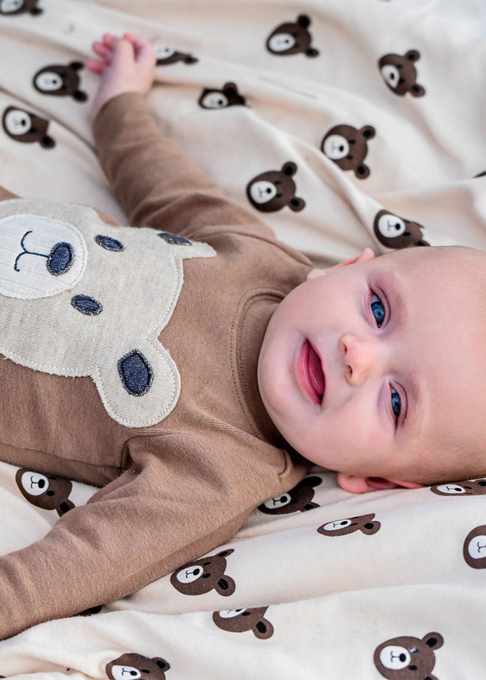 oh baby! PUPPY BABY RIB 2PC SET CHOCOLATE
