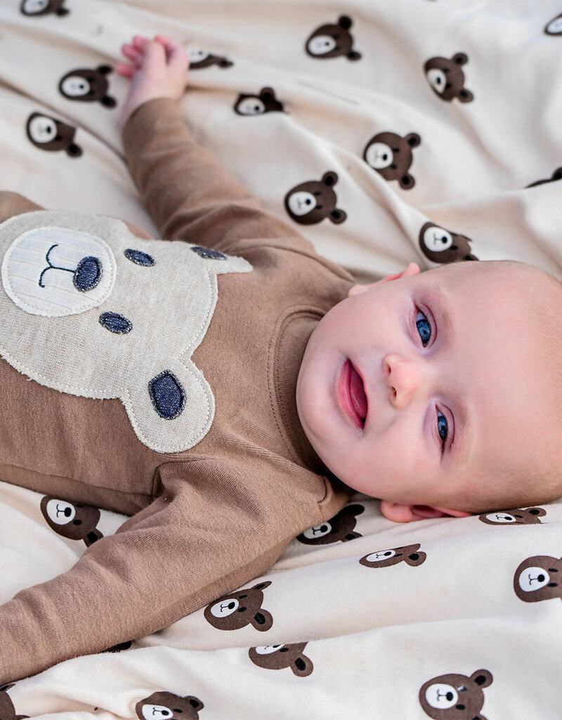 oh baby! PUPPY BABY RIB 2PC SET CHOCOLATE