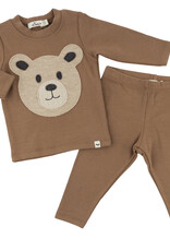 oh baby! PUPPY BABY RIB 2PC SET CHOCOLATE