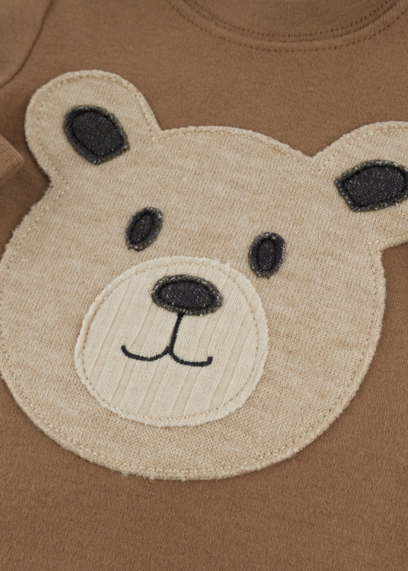 oh baby! PUPPY BABY RIB 2PC SET CHOCOLATE