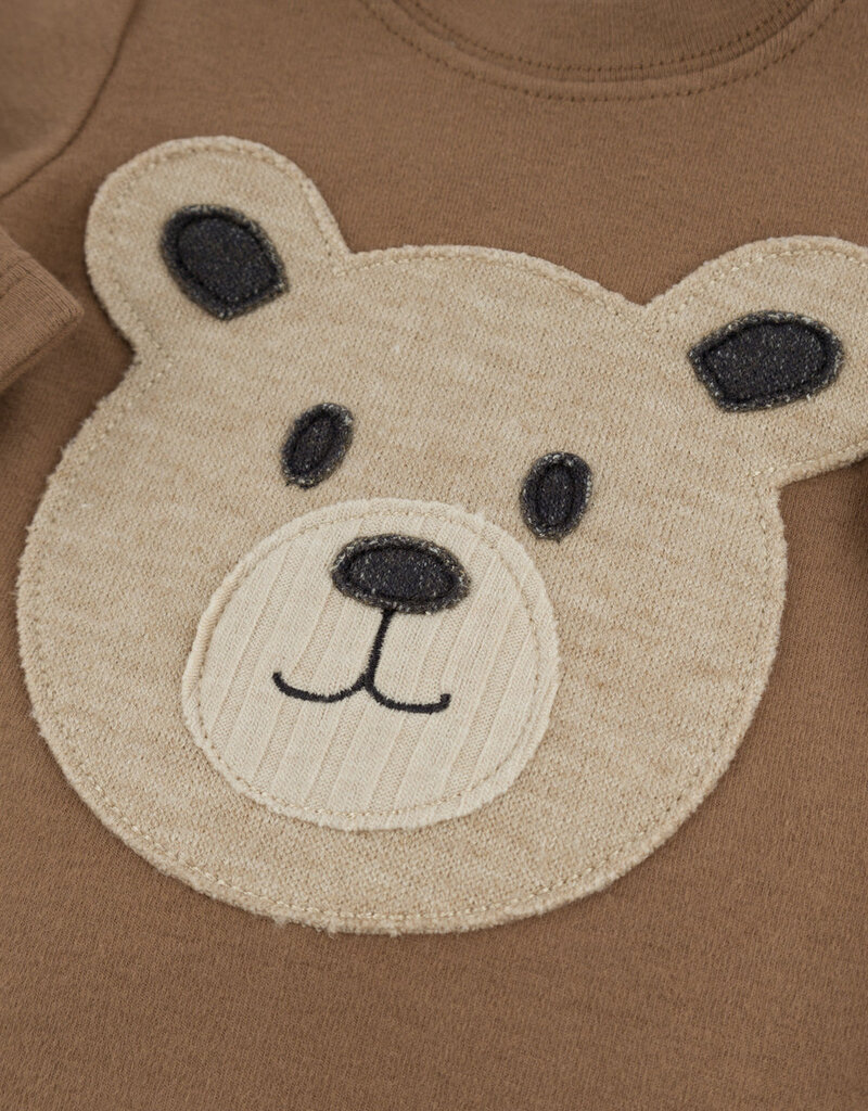 oh baby! PUPPY BABY RIB 2PC SET CHOCOLATE