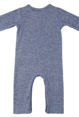 oh baby! Honeycomb 1-button Romper Kangaroo Pkt Denim