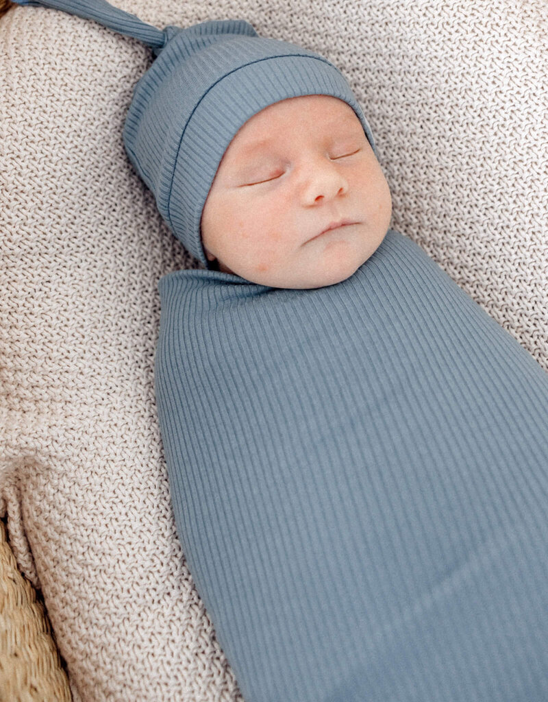 Copper Pearl Rib Knit Blanket Atlantic