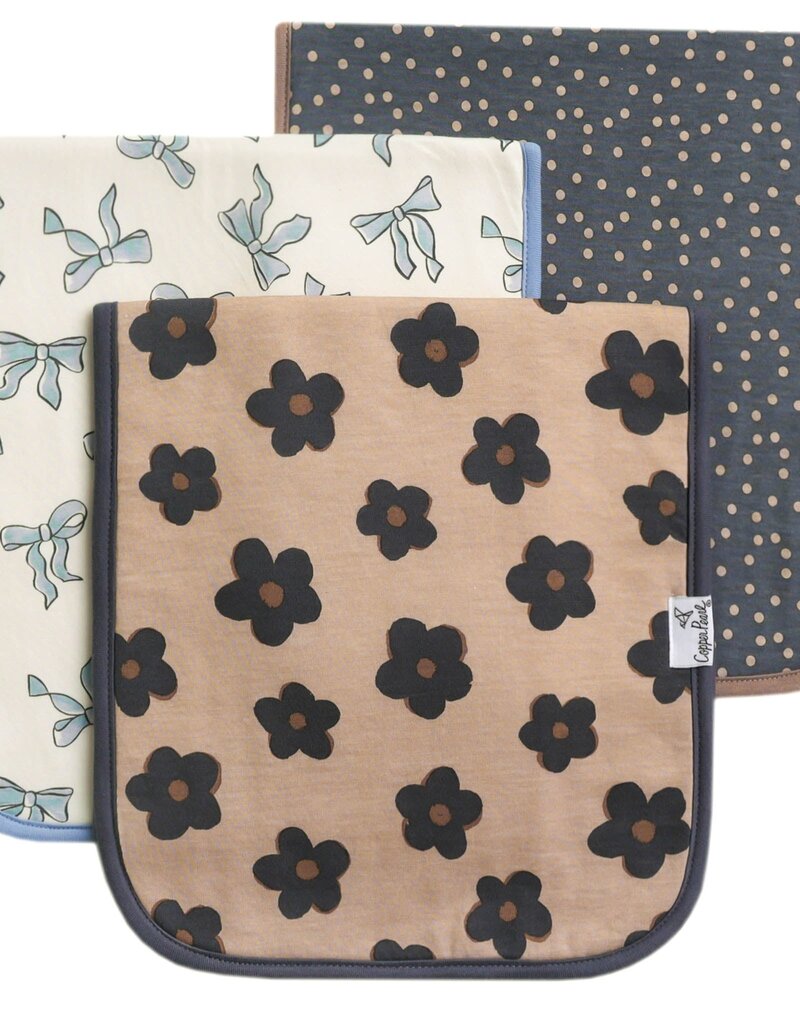 Copper Pearl Burp Cloth Set Gemma Tan
