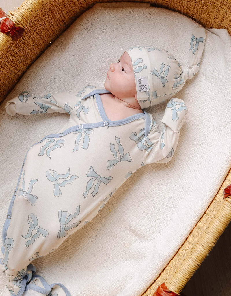 Copper Pearl Newborn Knotted Gown Daphne