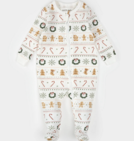 Petit Lem HOLIDAY TREATS FAIR ISLE PRINT THERMAL SLEEPER