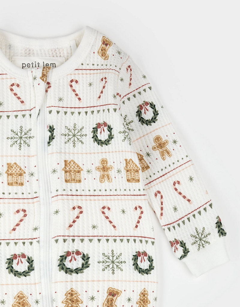 Petit Lem HOLIDAY TREATS FAIR ISLE PRINT THERMAL SLEEPER