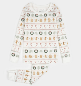 Petit Lem HOLIDAY TREATS FAIR ISLE PRINT THERMAL PJ SET