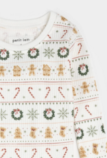 Petit Lem HOLIDAY TREATS FAIR ISLE PRINT THERMAL PJ SET