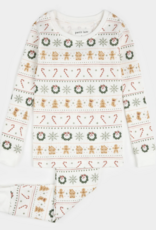 Petit Lem HOLIDAY TREATS FAIR ISLE PRINT THERMAL PJ SET