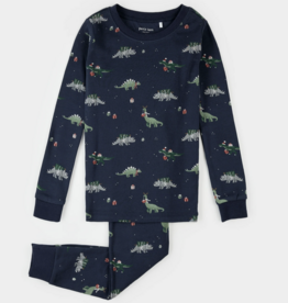 Petit Lem SALE HOLIDAY DINOSAUR PRINT NAVY PJ SET