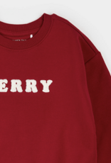 Petit Lem MERRY FLEECE SWEATSHIRT SCARLET