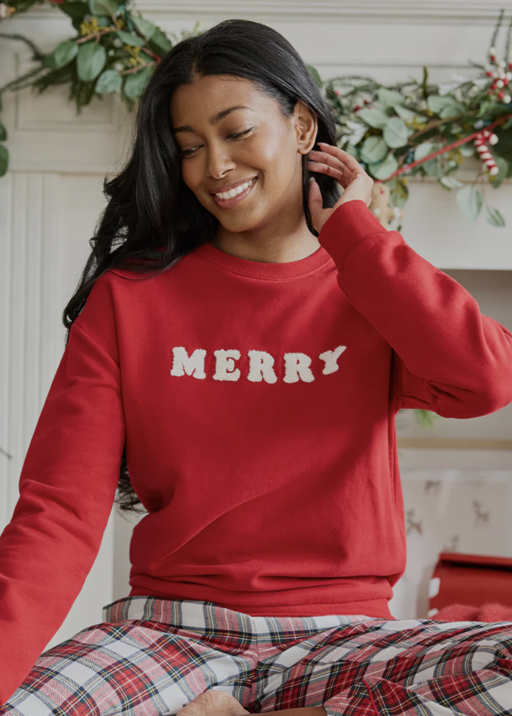 Petit Lem MERRY FLEECE SWEATSHIRT SCARLET