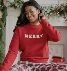 Petit Lem SALE MERRY FLEECE SWEATSHIRT SCARLET