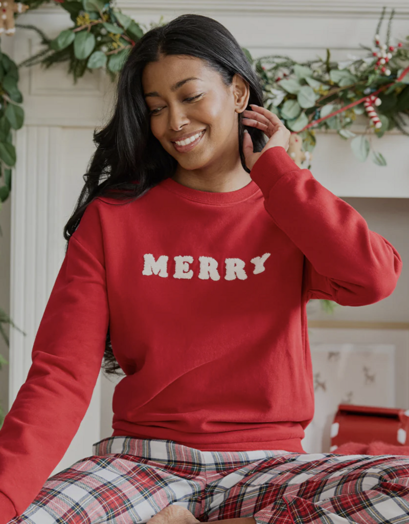 Petit Lem MERRY FLEECE SWEATSHIRT SCARLET