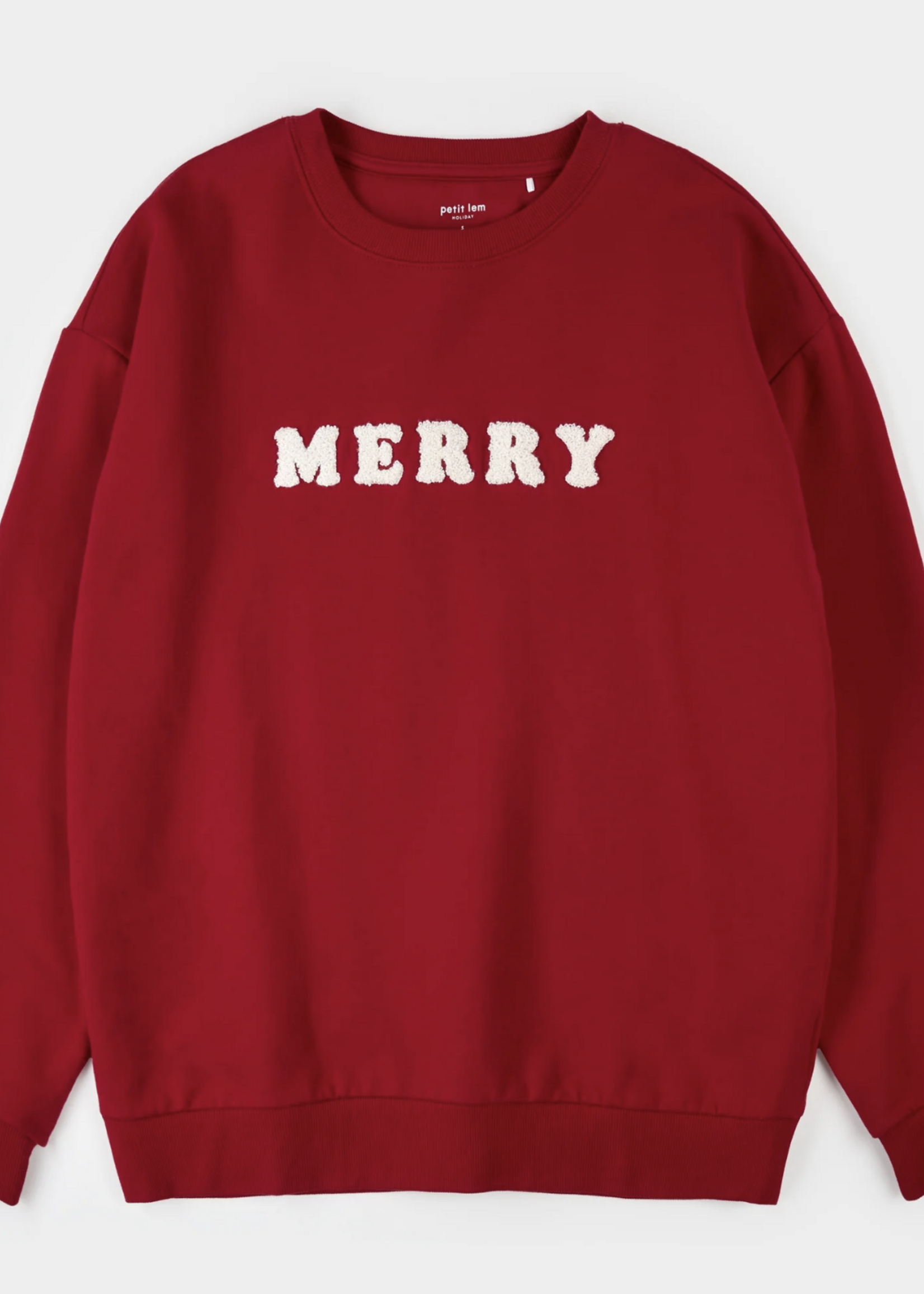 Petit Lem MERRY FLEECE SWEATSHIRT SCARLET