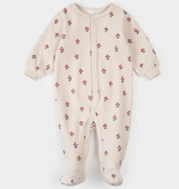 Petit Lem PRINTED FOOTED SLEEPER KNIT-PINK LT.