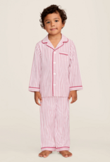 Petite Plume Kids Twill PJ Set Antique Red Ticking