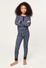 Petite Plume Kids Pima Snug Fit Pajamas Ski Trails