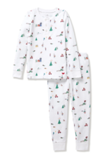 Petite Plume Kids Pima Snug Fit Pajamas Holiday Town