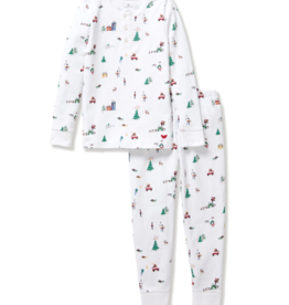 Petite Plume Kids Pima Snug Fit Pajamas Holiday Town