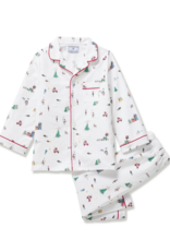 Petite Plume Kids Twill Pajamas Holiday Town