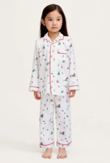 Petite Plume Kids Twill Pajamas Holiday Town