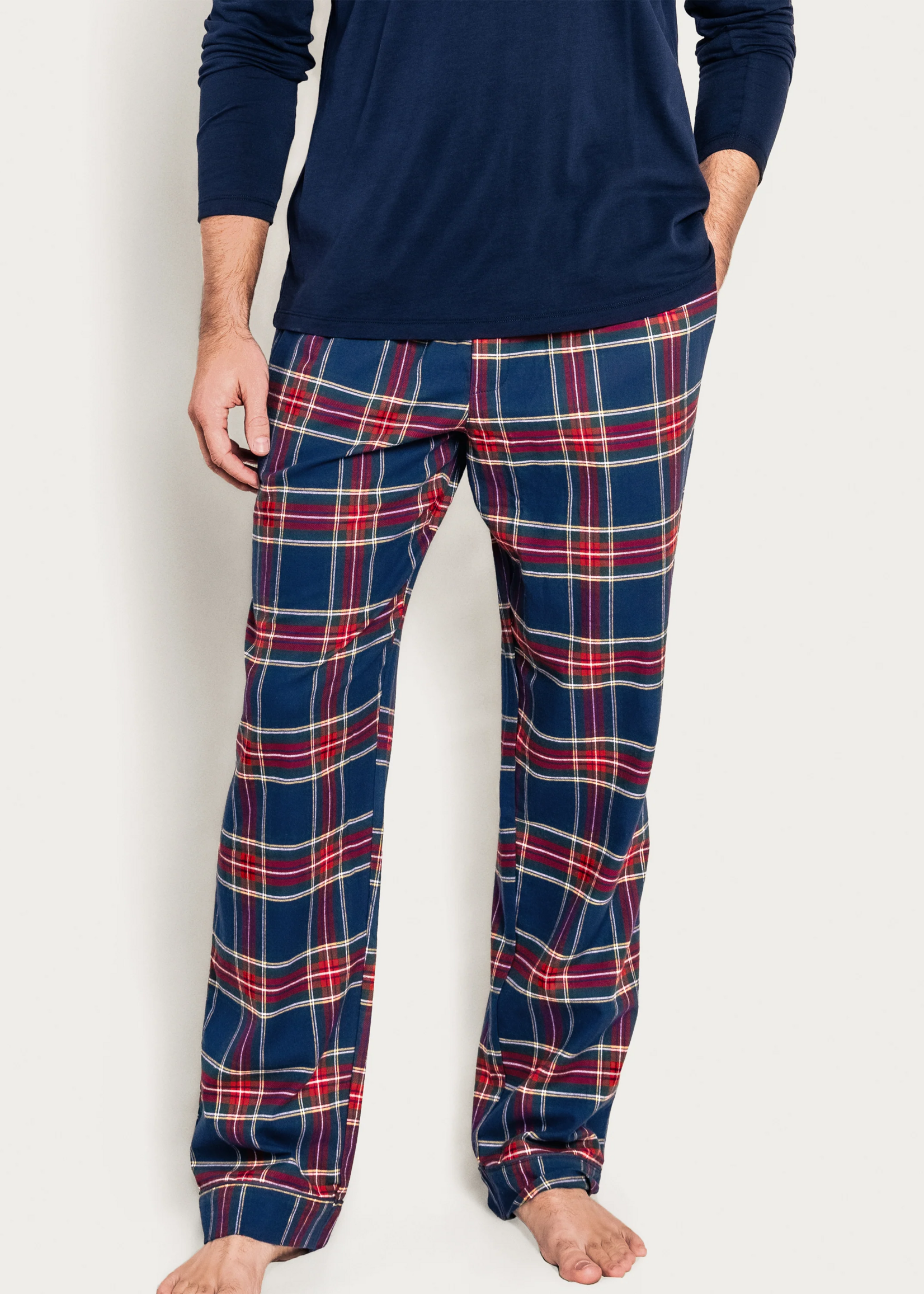 Petite Plume Mens Brushed Cotton Pant Windsor Tartan