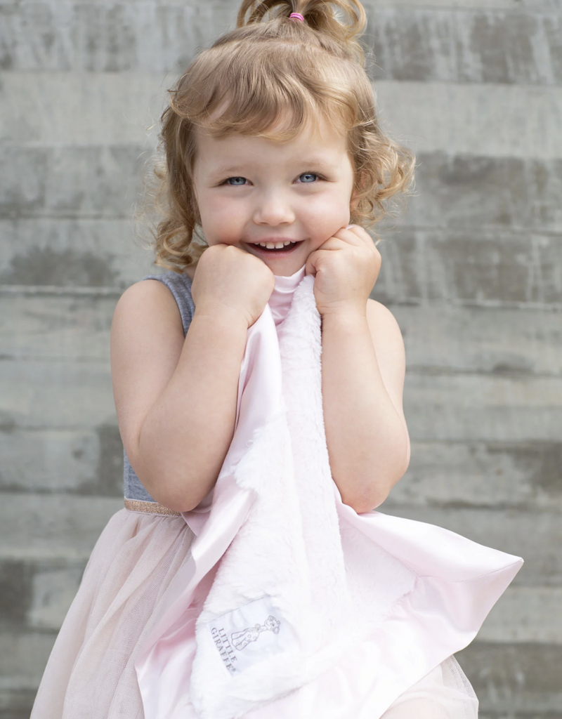 Little Giraffe Luxe Blanky Pink