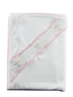 Little Threads Baby Girls Hand Smocked Cross Blanket