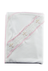 Little Threads Baby Girls Hand Smocked Cross Blanket