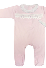 Little Threads Pink and Blue Smocked Footie