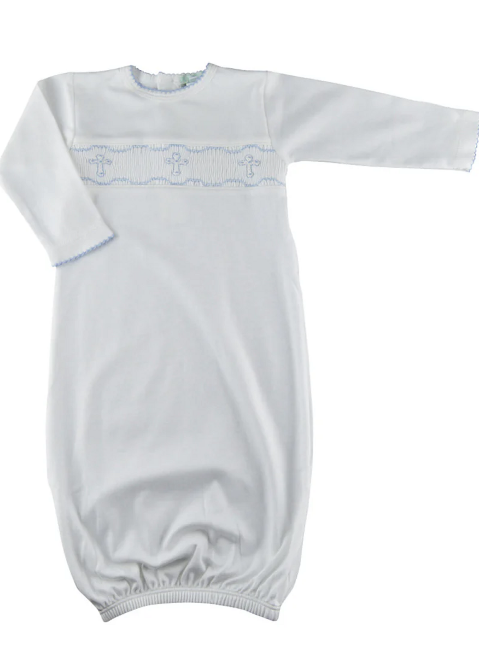 Little Threads Boys Hand Smocked Cross Daygown