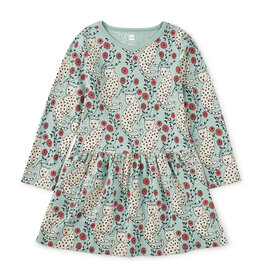 Tea Collection SALE Long Sleeve Pocket Dress Leopard Floral