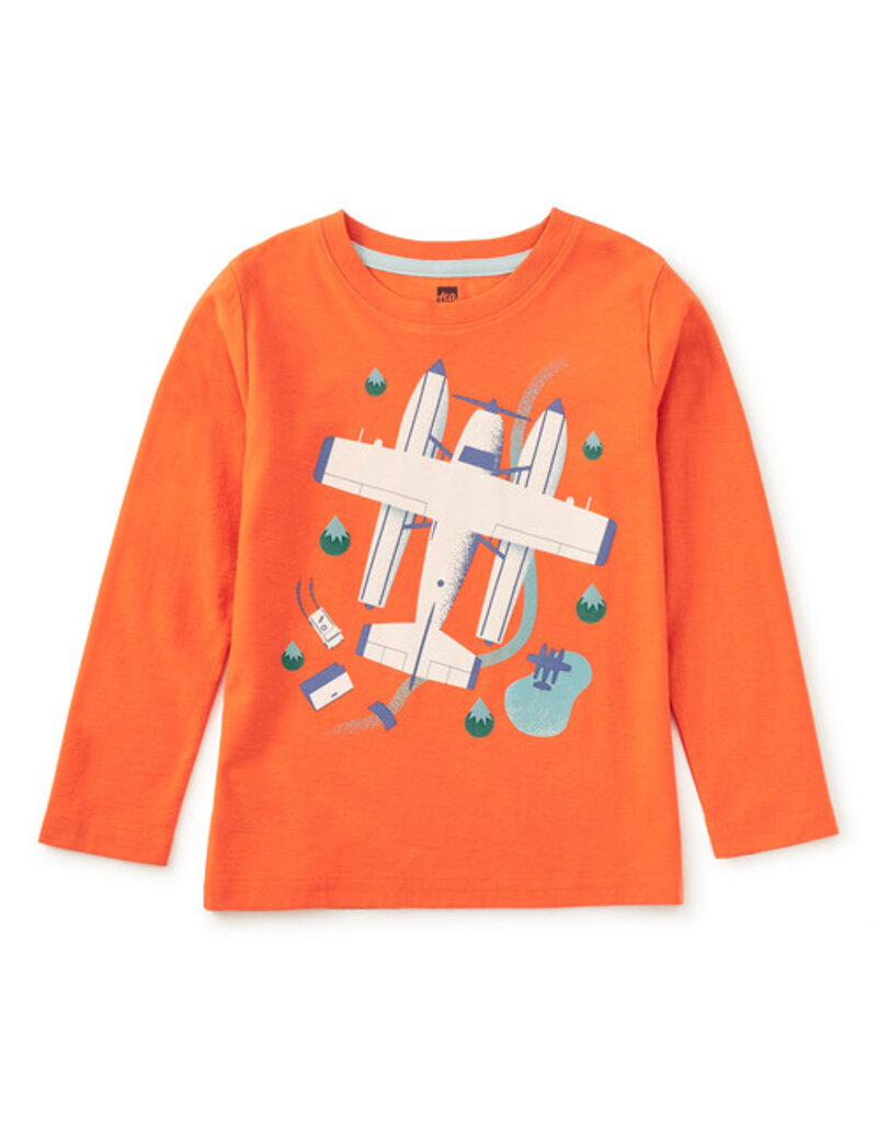 Tea Collection Seaplane Graphic Tee Harvest Pumpkin