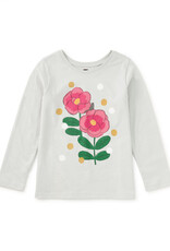 Tea Collection Golden Flowers Graphic Tee Pearl Blue