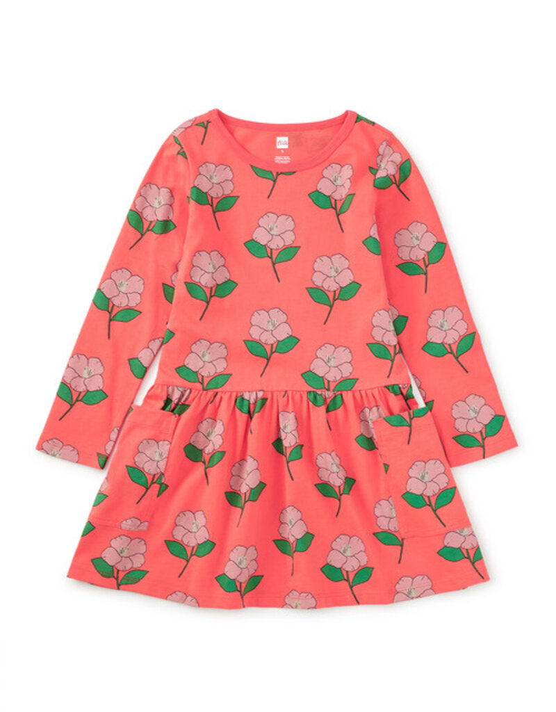 Tea Collection L/S Pocket Dress Winter Camellia